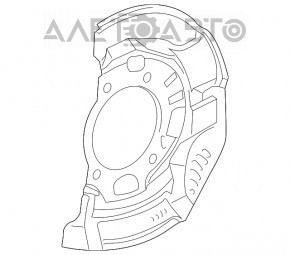 Front right brake disc cover for Toyota Prius 30 10-15