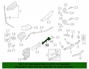 Front right door limiter Audi A6 C7 12-18