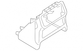 Audi A6 C8 19-21 dark gray rear lower center console trim