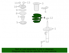 Front right spring Honda Civic XI FE/FL 22-26 2.0 LX
