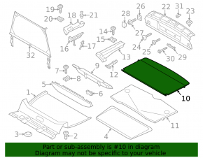Trunk floor Mini Cooper Countryman R60 10-16