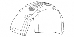 Mudguard front right rear part VW Golf 15-17