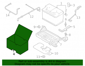 Battery casing VW Golf 15-19