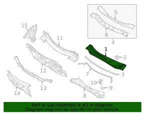 Plastic windshield wiper grille for Nissan Murano z52 15-24