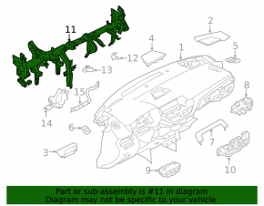 Under-torpedo pipe reinforcement Nissan Altima 19-19