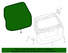 Rubber seal for the trunk door Toyota Rav4 13-18