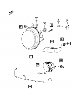 Right turn signal Jeep Patriot 11-17