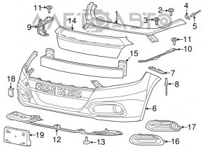 Front Bumper Guard for Dodge Dart 13-16