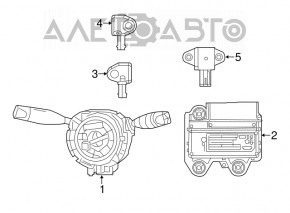 SRS airbag module computer airbags Jeep Cherokee KL 16-18