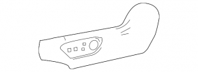 Left side driver's seat trim for Toyota Prius 50 Prime 17-22, black, electrically powered, scratches