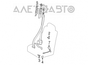 Lexus ES300 ES330 Driver's Seat Belt