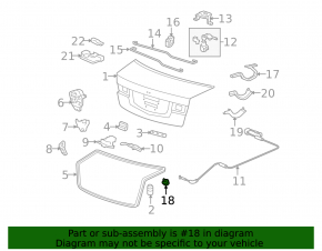 Trunk lid bumper left Honda Clarity 18-21 usa small