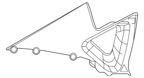 Nissan Altima 13-18 right rear pillar trim, gray
