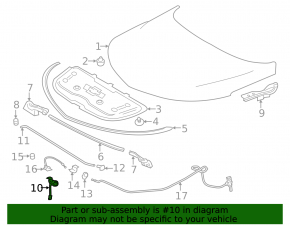 Chevrolet Volt 16 hood lock with sensor