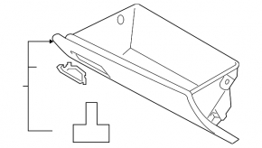 Glove box, glove compartment Hyundai Elantra AD 17-20 black