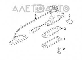 Subaru Outback 10-14 Trunk Door Number Light Without Button