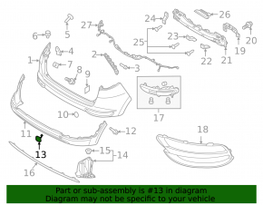 Kia Sportage 20-22 rear bumper tow hook cap structure