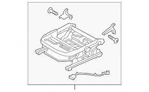 Hyundai Kona 18-23 driver's seat slide, mechanical, frameless