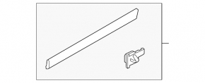 Door trim lower front right Audi Q5 8R 13-17 with chrome molding