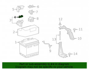 Positive battery terminal Lexus RX400h 06-08