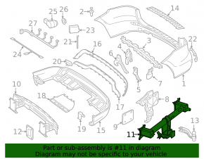 Rear bumper reinforcement Mercedes GLS-class X166 13-19 under towbar