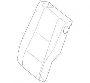 Backrest of the rear row 2 right Mercedes C-class W205 15-18 black leather, perforation, dents, scratches