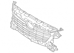 Radiator grille base Mazda 3 14-16 BM dorest without cruise