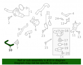 Lower cooling hose for Ford C-max MK2 13-18