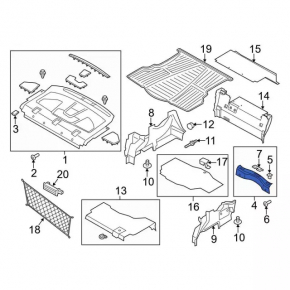 Ford Fusion mk5 17-20 boot opening trim scratch