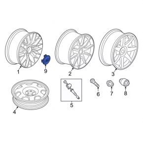 Center cap for Ford Edge 15-54/50mm disk black