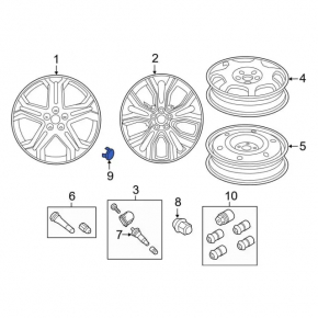 Center cap for Ford Edge 15-54/50mm disk black