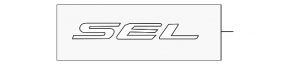 Emblem inscription TITANIUM tailgate Ford Edge 15-18