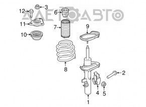 Front left shock absorber Ford C-max MK2 13-18 energi