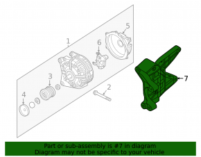 Alternator bracket Audi Q5 80A 18-24 3.0T