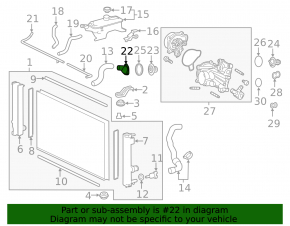 Thermostat housing Lexus NX200t NX300 15-21 metal