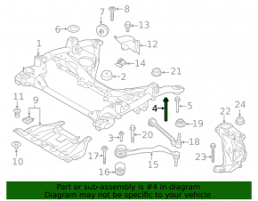 Front subframe mounting bolt 6 pcs BMW 328i F30 12-18