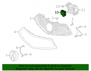 Acura RDX 19-25 Radar Sensor A-spec Awd Base