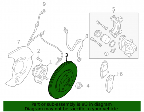 Front left brake disc Nissan Altima 19-24