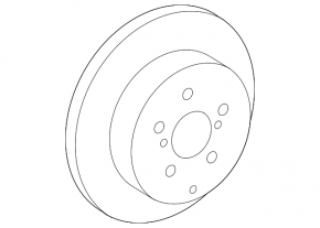 Rear left brake disc for Toyota Prius V 12-17