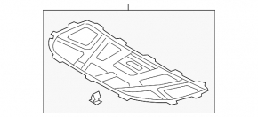 Insulation of the bonnet of Audi A6 C7 12-18