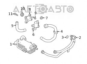 Heater valve Audi A4 B9 17-25