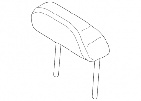 Headrest 2nd row left Audi Q7 16-19 dark brown leather
