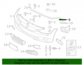 Front bumper mount right upper wing BMW 4 F32/33/36 14-20