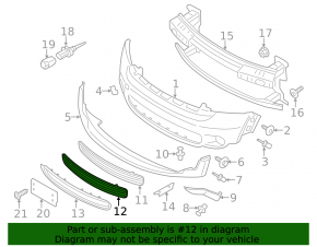 Mini Cooper Countryman R60 Front Bumper Lower Grille 10-16 Chrome