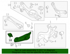 Rear left longitudinal arm Kia Niro 23-