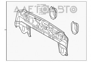 Lexus RX350 RX450h 10-15 Rear Panel Without Amplifier Fangs White