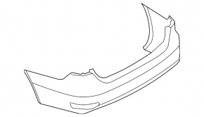 Bare rear bumper for VW Jetta 15-18 USA