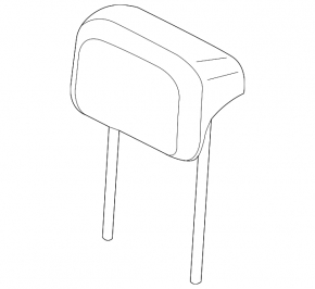 Headrest rear left VW Tiguan 18 - black, leather