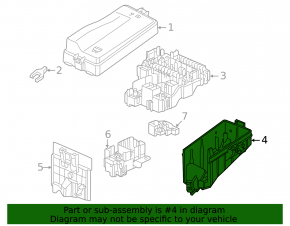 Volkswagen Golf 22-25 underhood fuse box housing