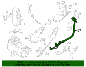 Air conditioning hose compressor-heater second BMW F30 16-18 PHEV